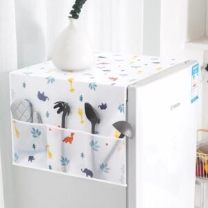 Fridge Top Covers Dust Proof Cover With Storage Bags