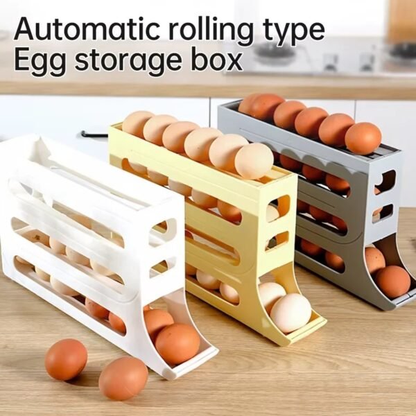 4 Layers Automatic Rolling Egg Holder Rack