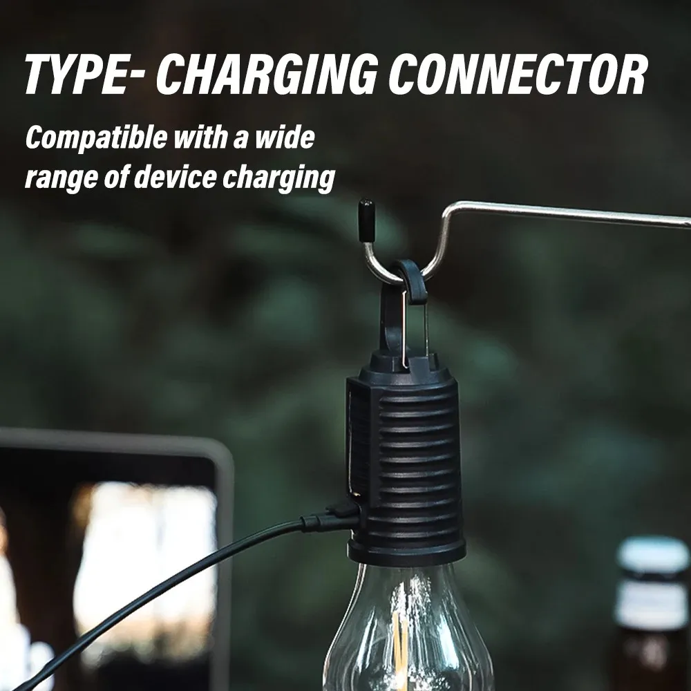 2Pcs Solar Rechargeable Hanging LED Light – ডুয়াল চার্জিং ইমার্জেন্সি লাইট - Image 4