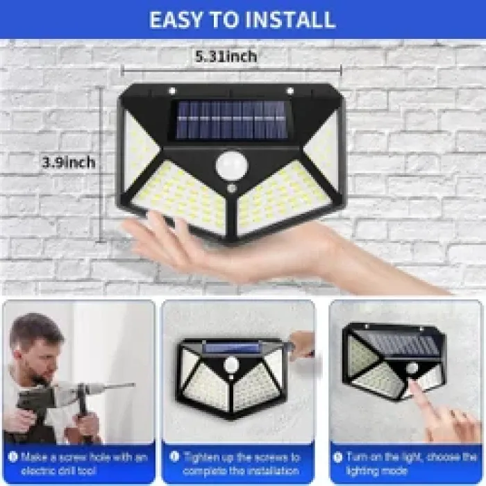 1Pcs 100 LED Smart Solar Light with Motion Sensor - Image 6
