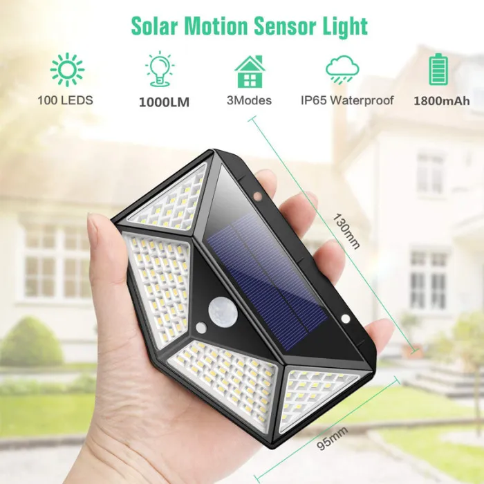 1Pcs 100 LED Smart Solar Light with Motion Sensor - Image 4