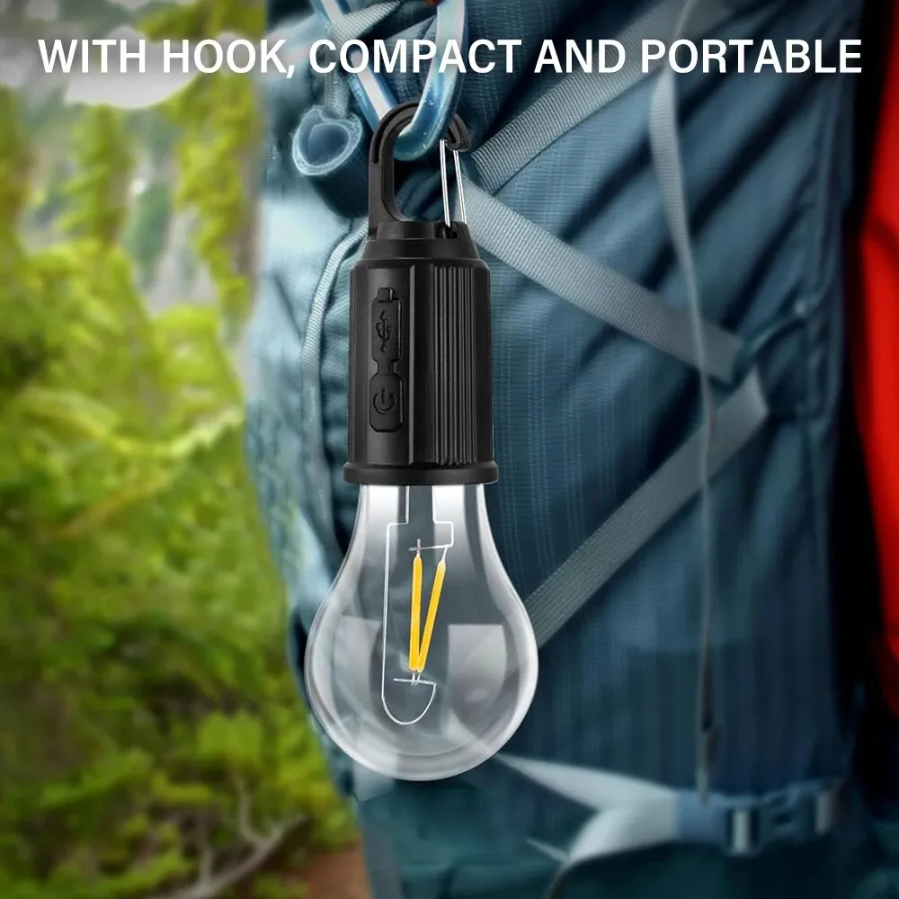 2Pcs Solar Rechargeable Hanging LED Light – ডুয়াল চার্জিং ইমার্জেন্সি লাইট - Image 6