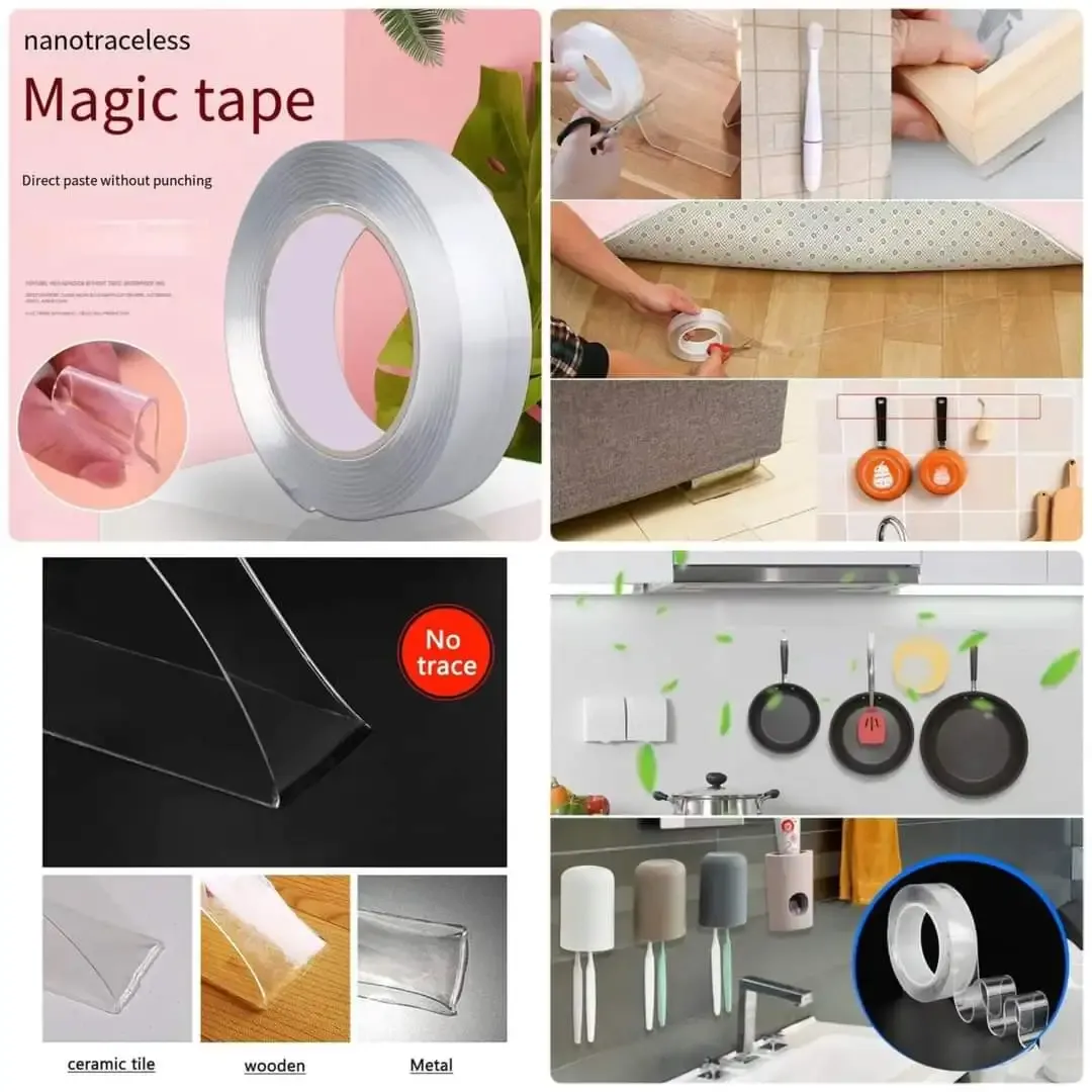 Double Sided Magic Tape – Waterproof & Reusable Nano Tape (2m / 3m / 5m) - Image 2