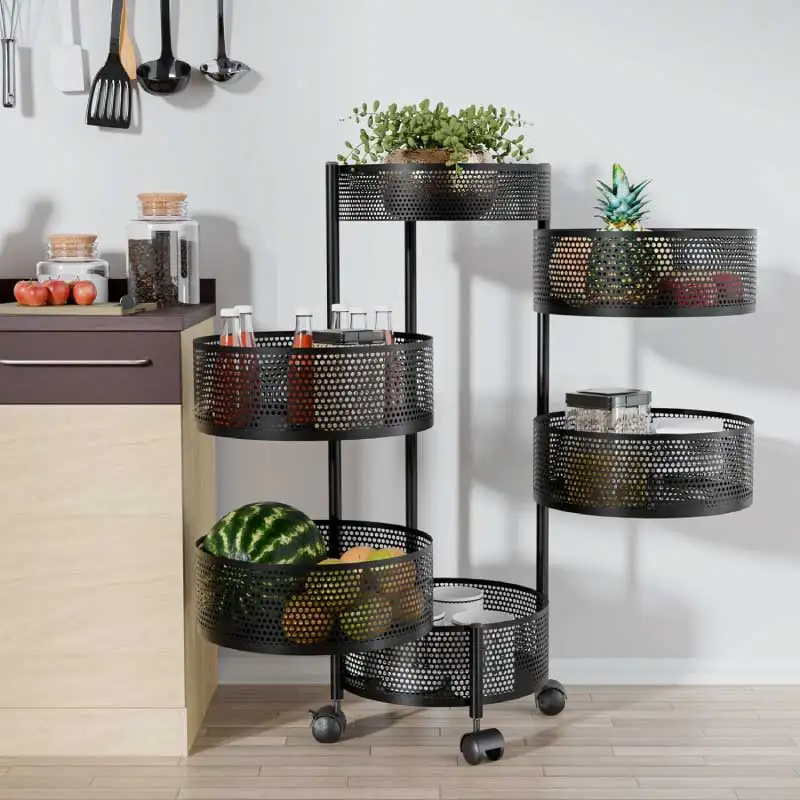 6 Layer Rotating Kitchen Rack – ৬ তাকের ঘূর্ণায়মান কিচেন র‍্যাক