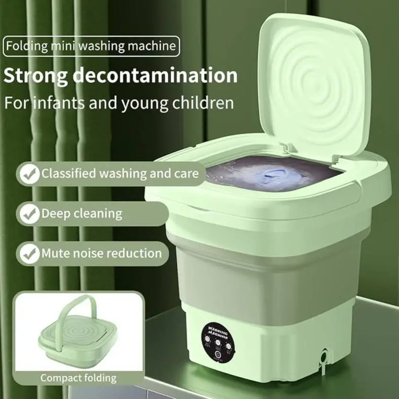 Foldable Mini Washing Machine – ভাঁজ করা যায় এমন পোর্টেবল ওয়াশিং মেশিন - Image 3